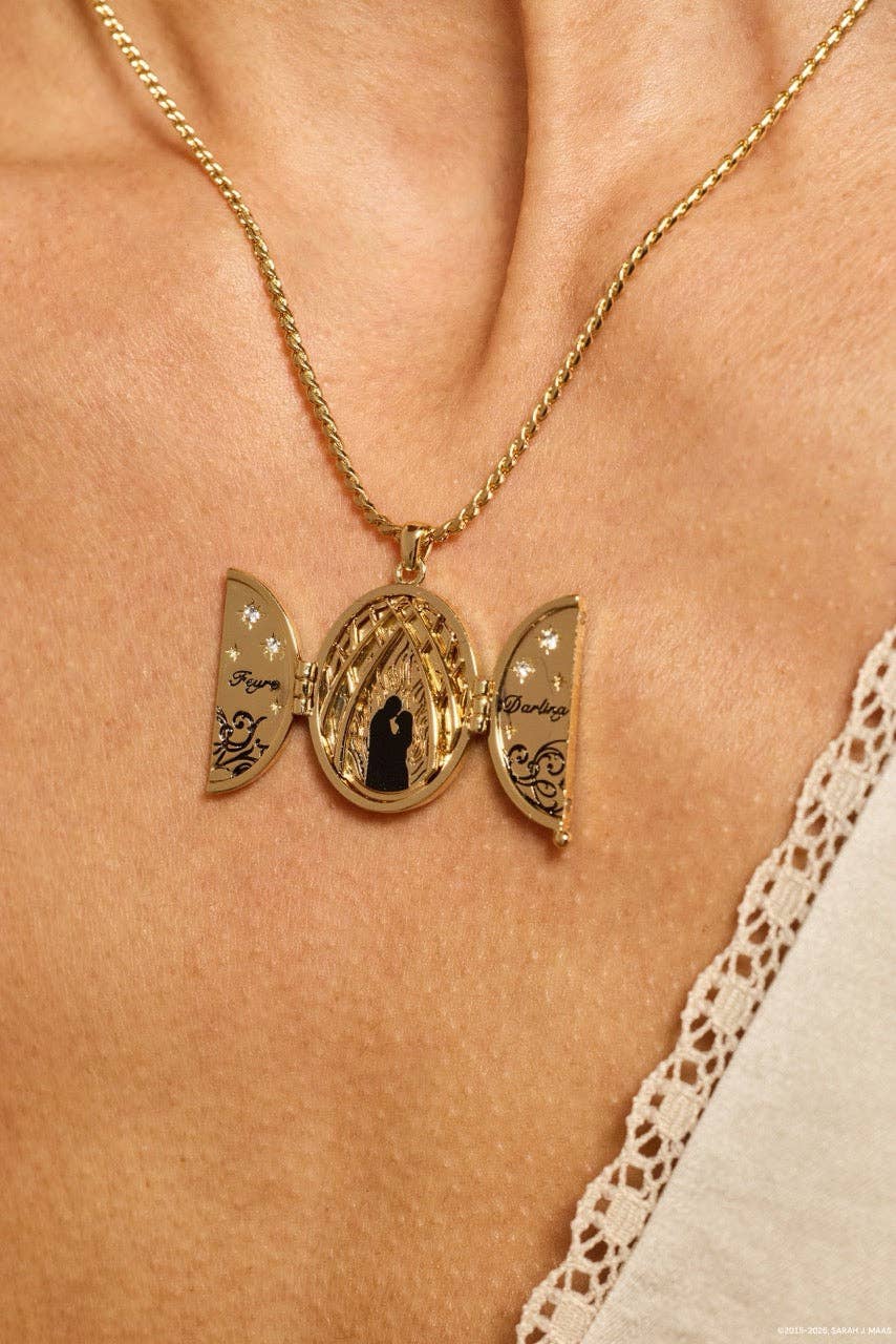 A Court of Thorns and Roses "There You Are" Locket Necklace - Silver