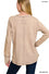 Womens Washed thumb hole cuffs long sleeve top