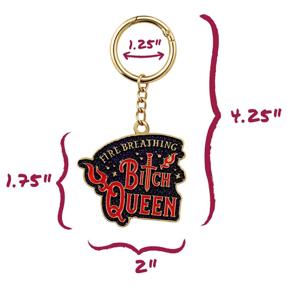 Throne of Glass: Fire Breathing B*tch Queen Bag Charm