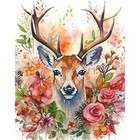 Diamond Dotz Floral Deer Special Edition Fabric Completed 5D Diamond Painting
