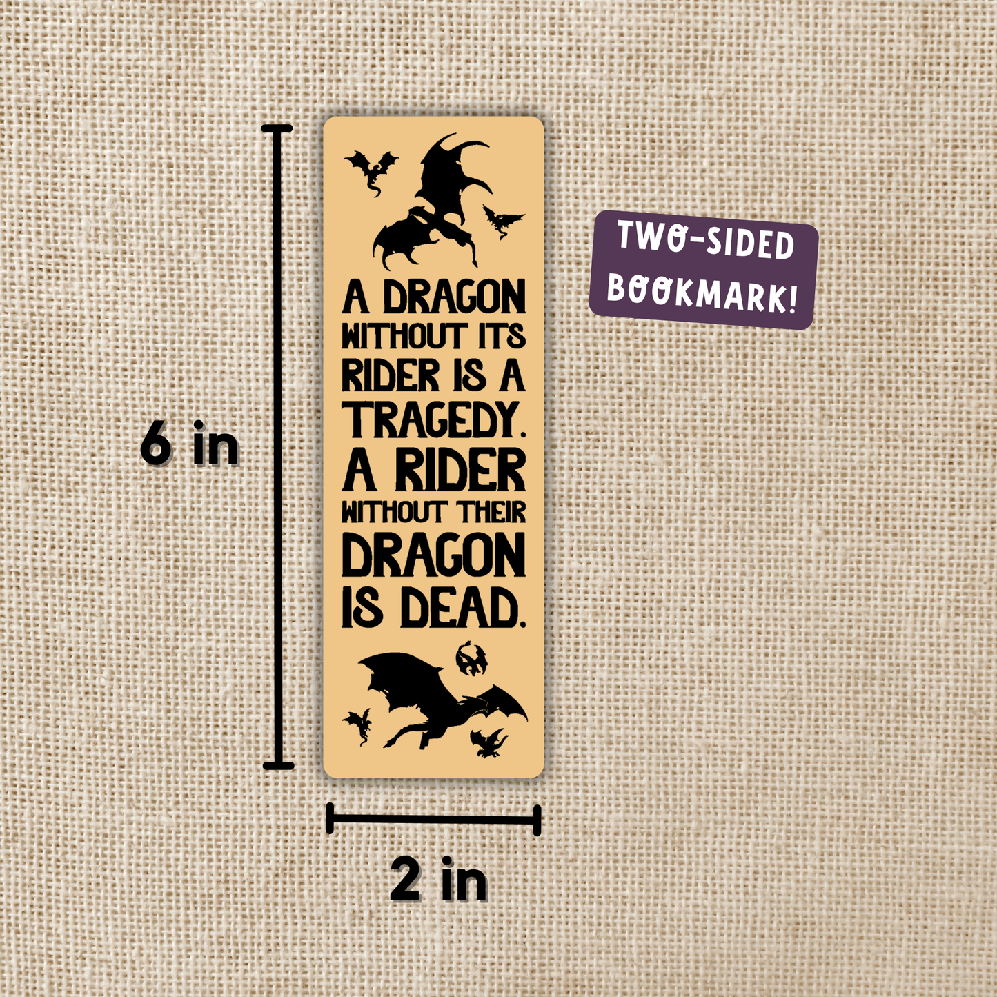 Dragon Without Their Rider Quote Bookmark | Fourth Wing