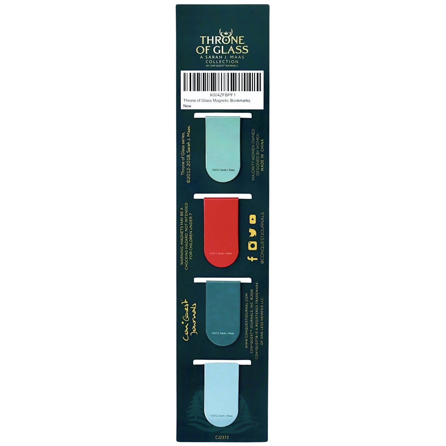 Throne of Glass Magnetic Bookmarks (4-Pack)