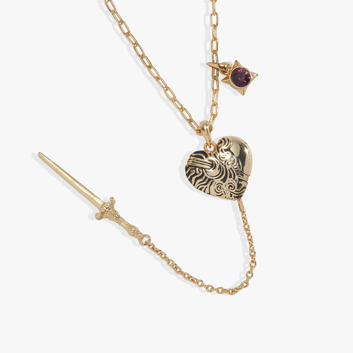 ACOTAR Wings and Ruin Sliding Dagger Heart Necklace