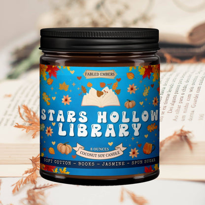 STARS HOLLOW LIBRARY -- cozy girl fall candle