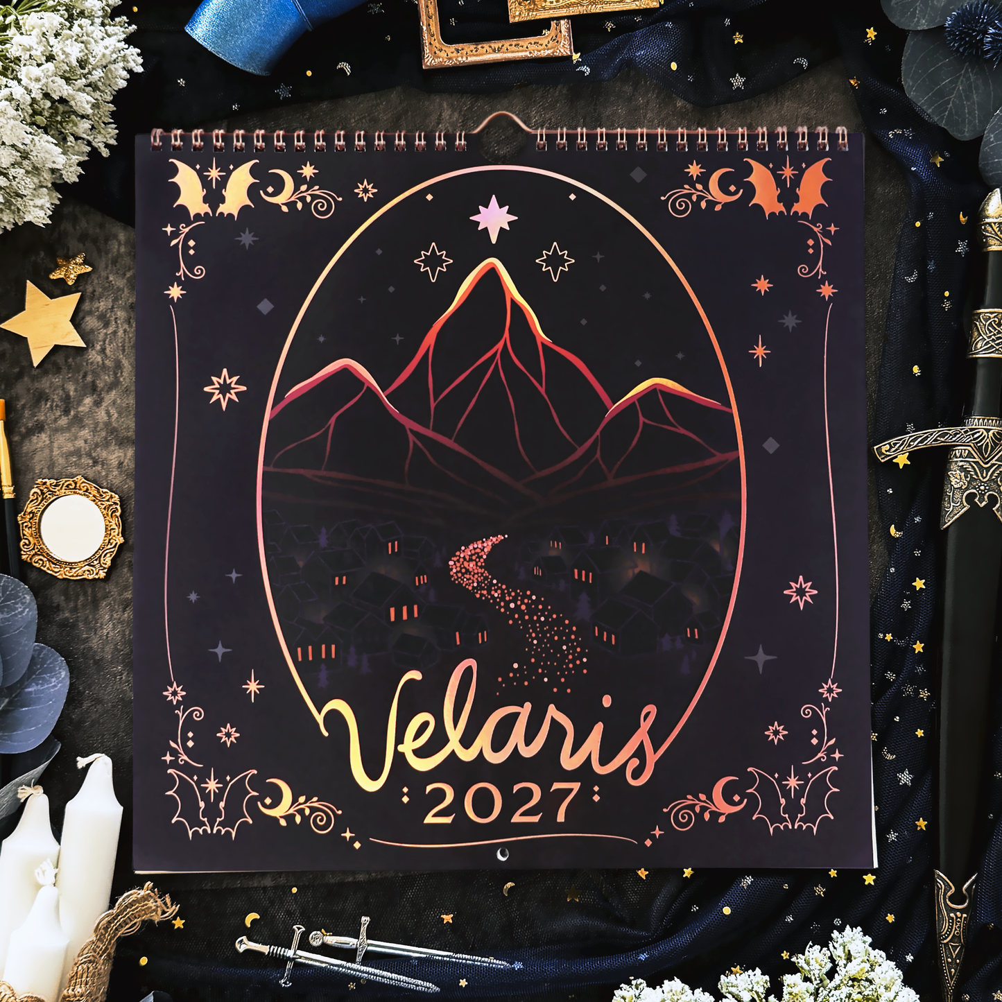 A Court of Thorns and Roses: Velaris 2027 Spiral Wall Calendar