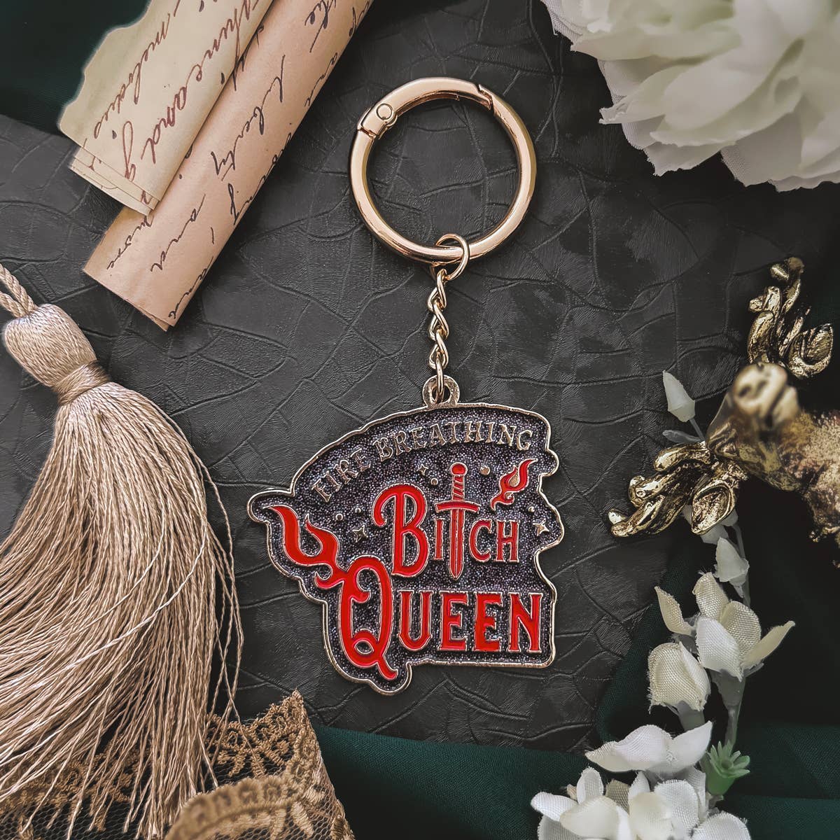Throne of Glass: Fire Breathing B*tch Queen Bag Charm