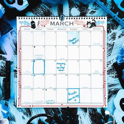 Lights Out 2027 Spiral Wall Calendar