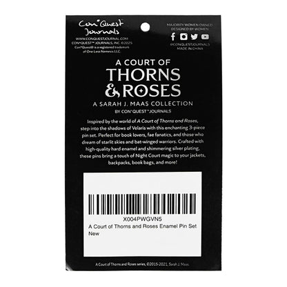 A Court of Thorns and Roses Enamel Pins (3-Pack)