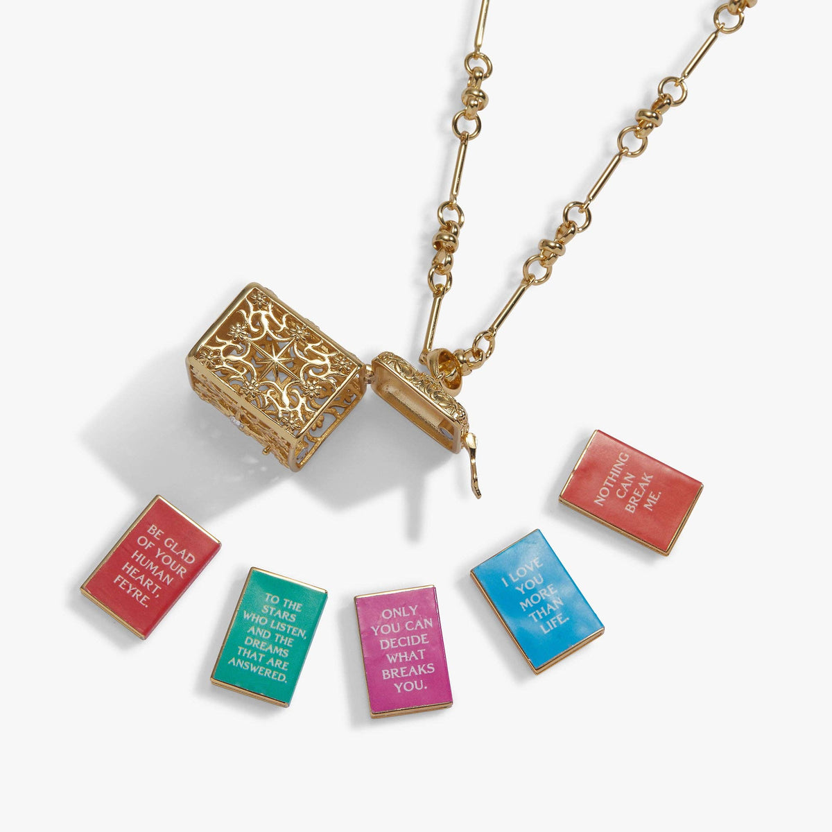 A Court of Thorns and Roses Book Charms Locket Necklace