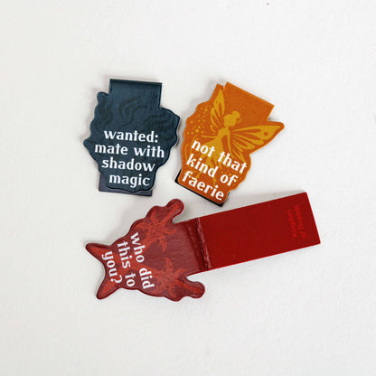 Romantasy Tropes Magnetic Bookmark Set