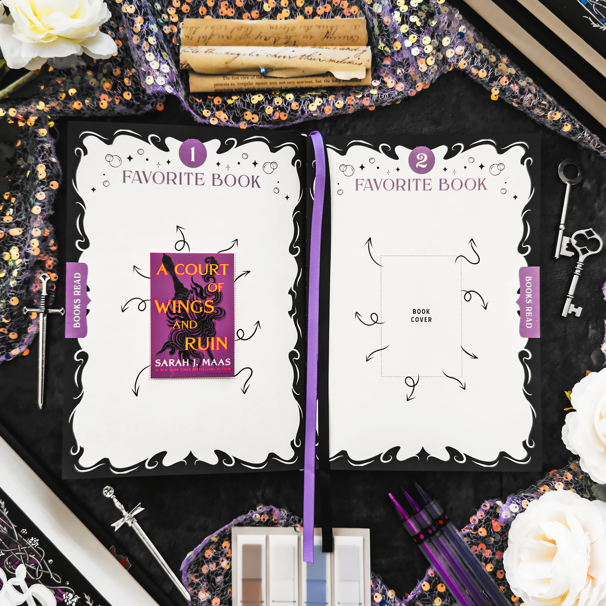 A Court of Thorns and Roses: House of Wind Library Reading Journal for Readers