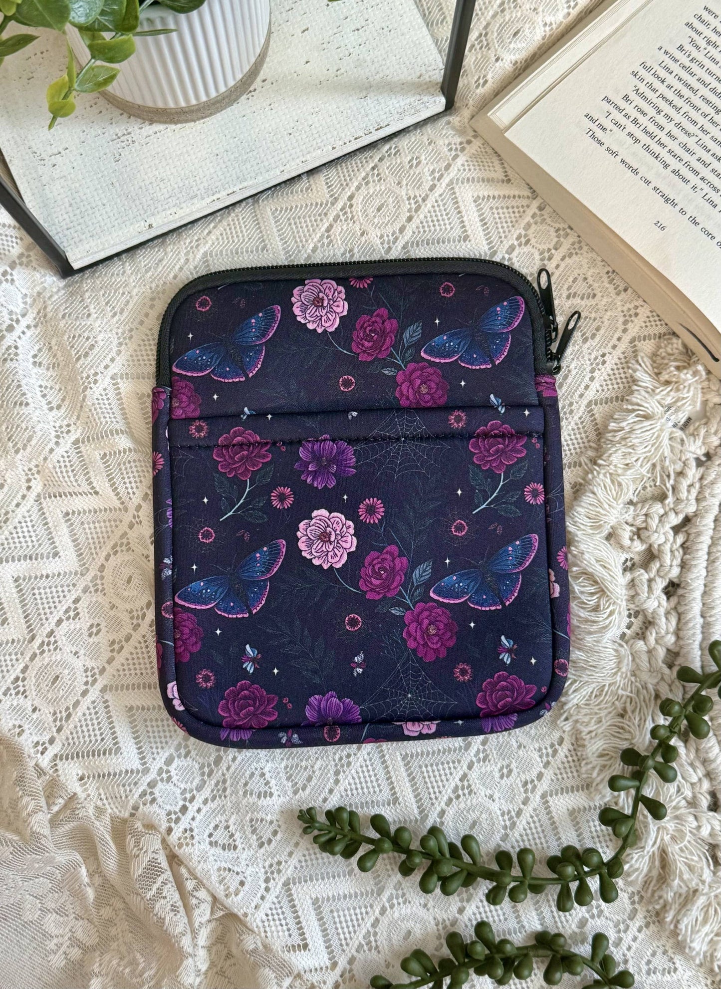 8x10 Mystic Moth Book Sleeve | Book Sleeve | Kindle Storage