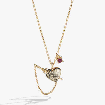 ACOTAR Wings and Ruin Sliding Dagger Heart Necklace