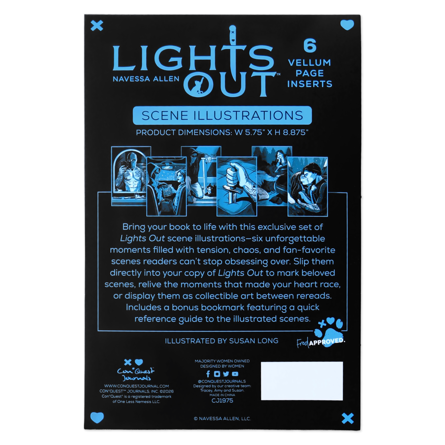 Lights Out Book Scene Illustrations (6-Pack)
