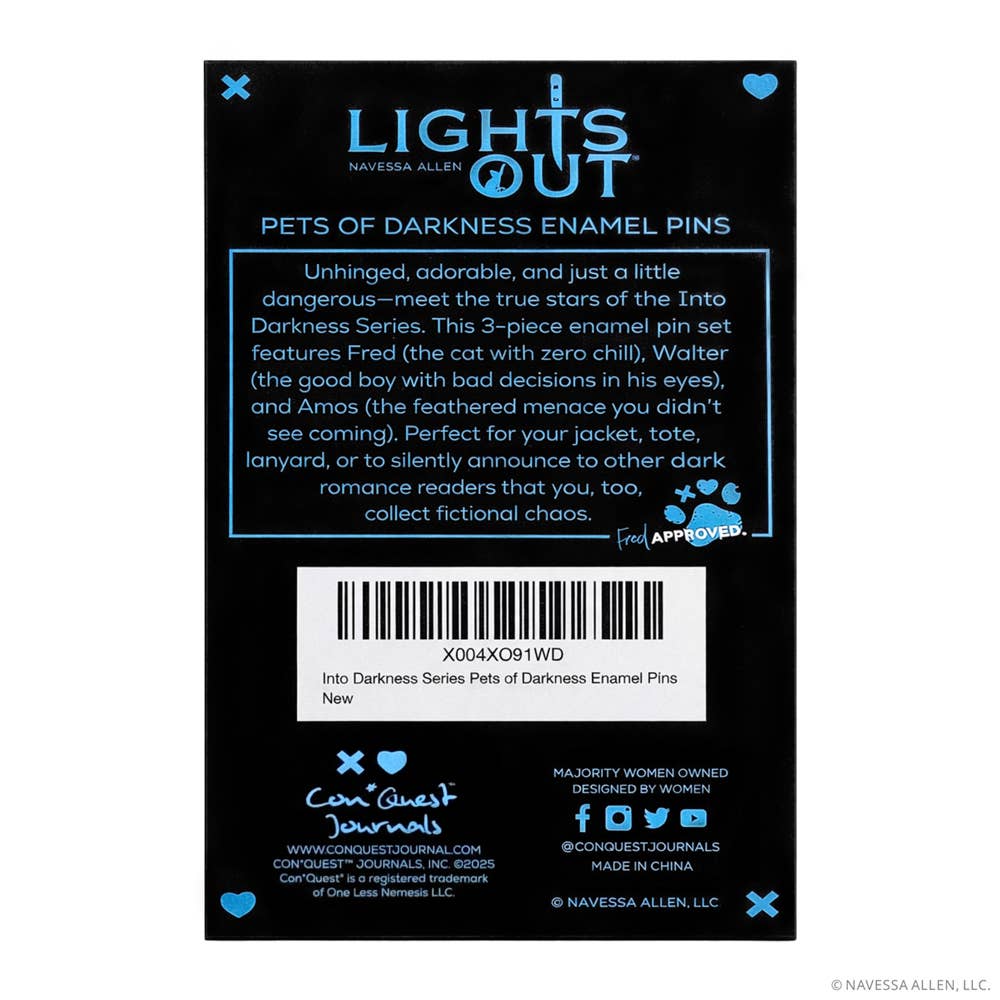 Into Darkness Series: Pets of Darkness Enamel Pins (3-Pack)