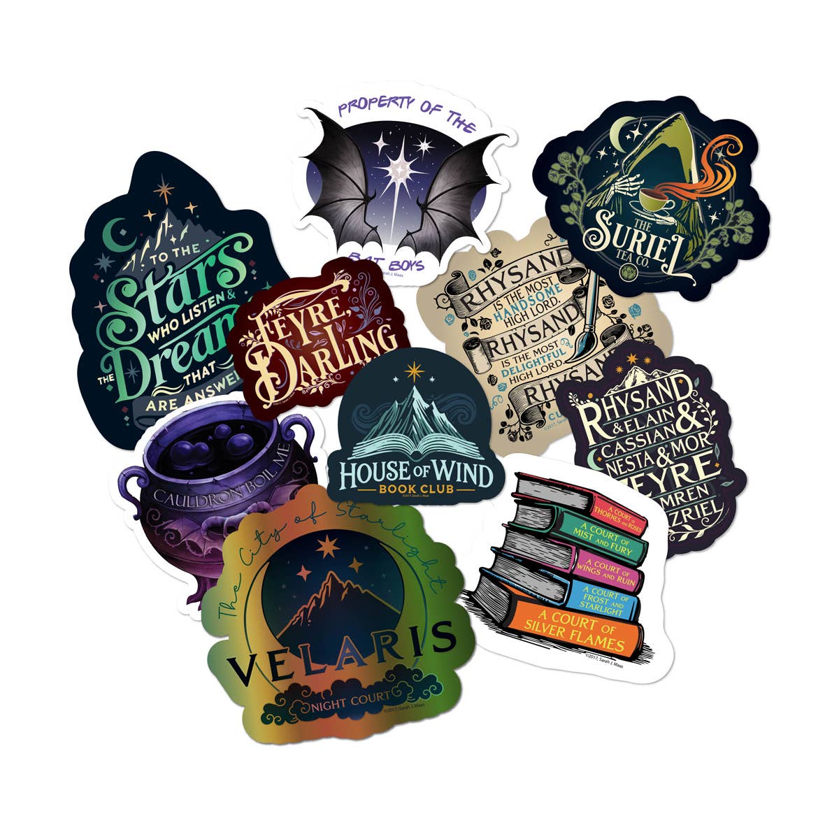 (10-Pack) A Court of Thorns and Roses Decals