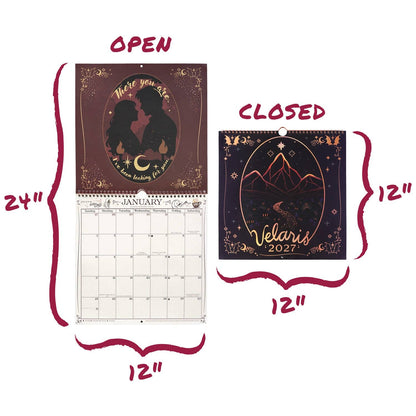 A Court of Thorns and Roses: Velaris 2027 Spiral Wall Calendar
