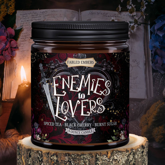 ENEMIES TO LOVERS bookish 9oz Candle Coconut Soy