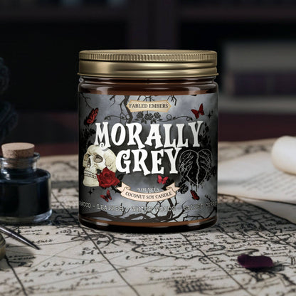 MORALLY GREY Book Lovers 9oz Candle Coconut Soy