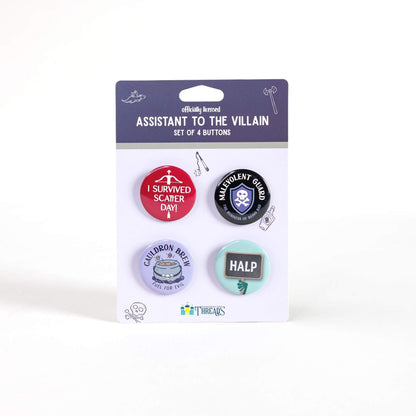 Massacre Manor Button Pin Set | Assistant to the Villain