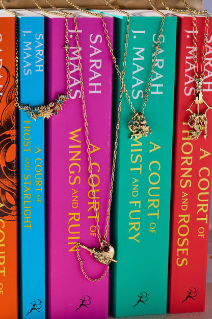 ACOTAR Wings and Ruin Sliding Dagger Heart Necklace