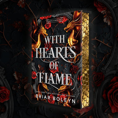 With Hearts of Flame (Deluxe Limited Edition): A Dark Academia Romantasy Novel of Vampires and Dragons Featuring Stenciled Edges and Illustrated Endpapers (Bloodwing Academy, 4)Pre-Order Releases October 20 2026