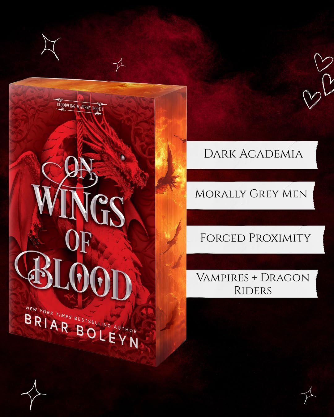 On Wings of Blood: A Novel (Bloodwing Academy, 1) Paperback Sprayed Edge Edition