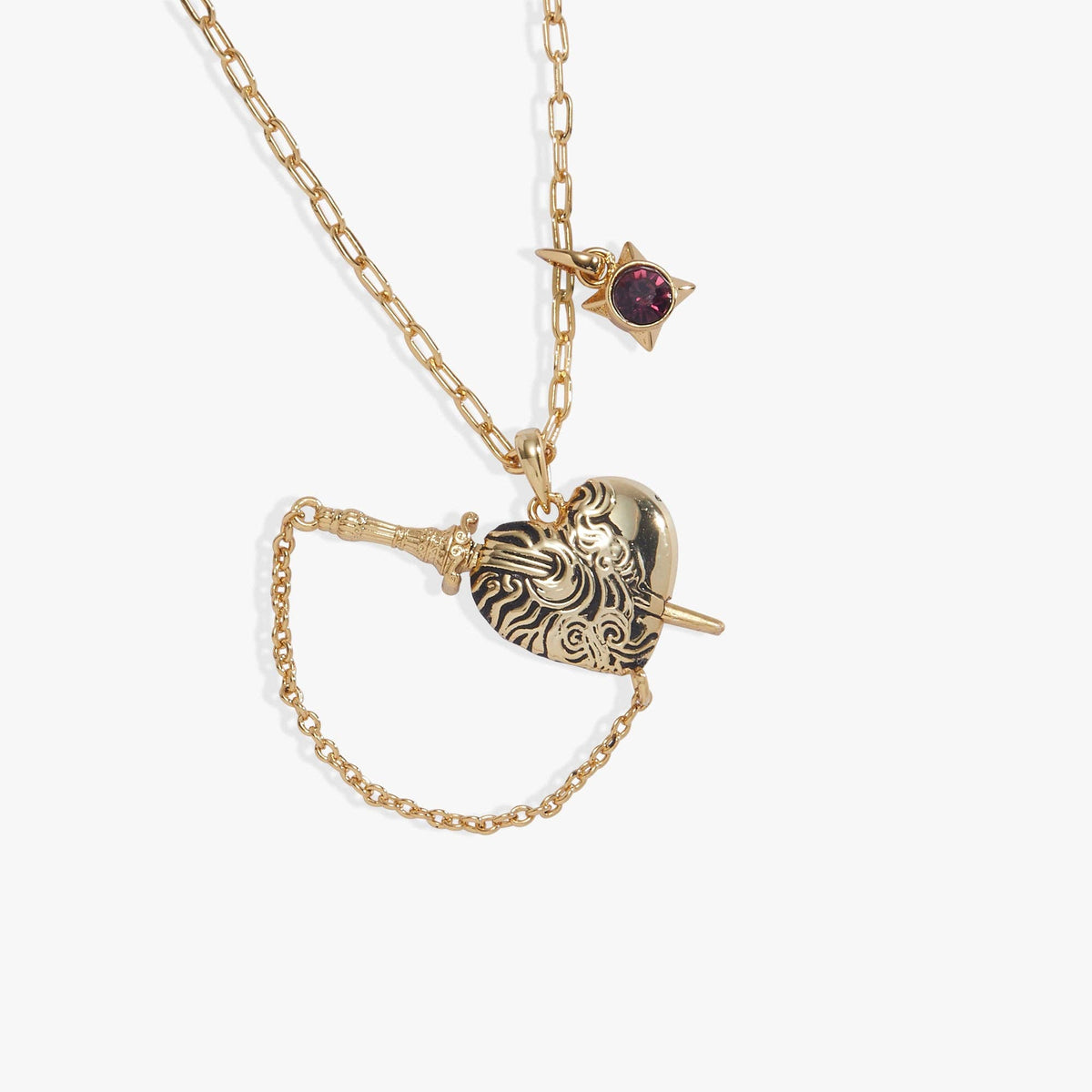 ACOTAR Wings and Ruin Sliding Dagger Heart Necklace