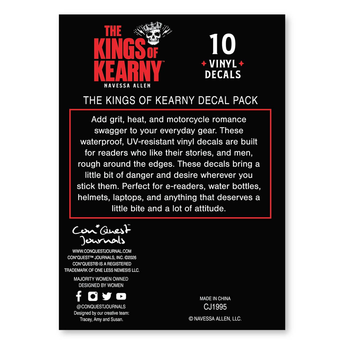 (10-Pack) The Kings of Kearny Decals
