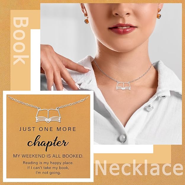 Open Book Necklace