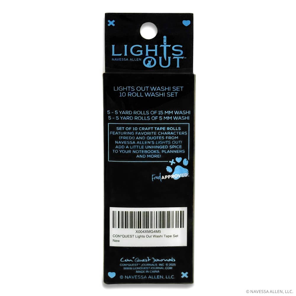Lights Out Washi Tape (10-Pack)
