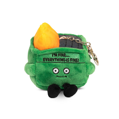 Dumpster Fire Plush Bag Charm  Soft Cuddly Toy Funny Cute