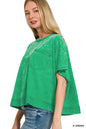 Acid washed oversized top