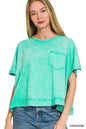 Acid washed oversized top