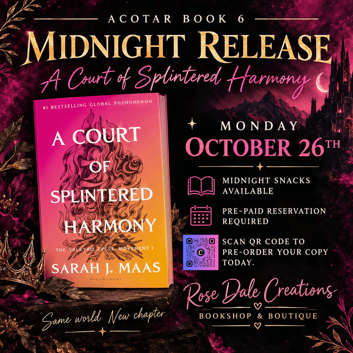 A Court of Splintered Harmony: The Valkyrie Cycle, Movement I (A Court of Thorns and Roses, 6)  Midnight Release Event
