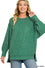 Brushed melange hacci oversized sweater