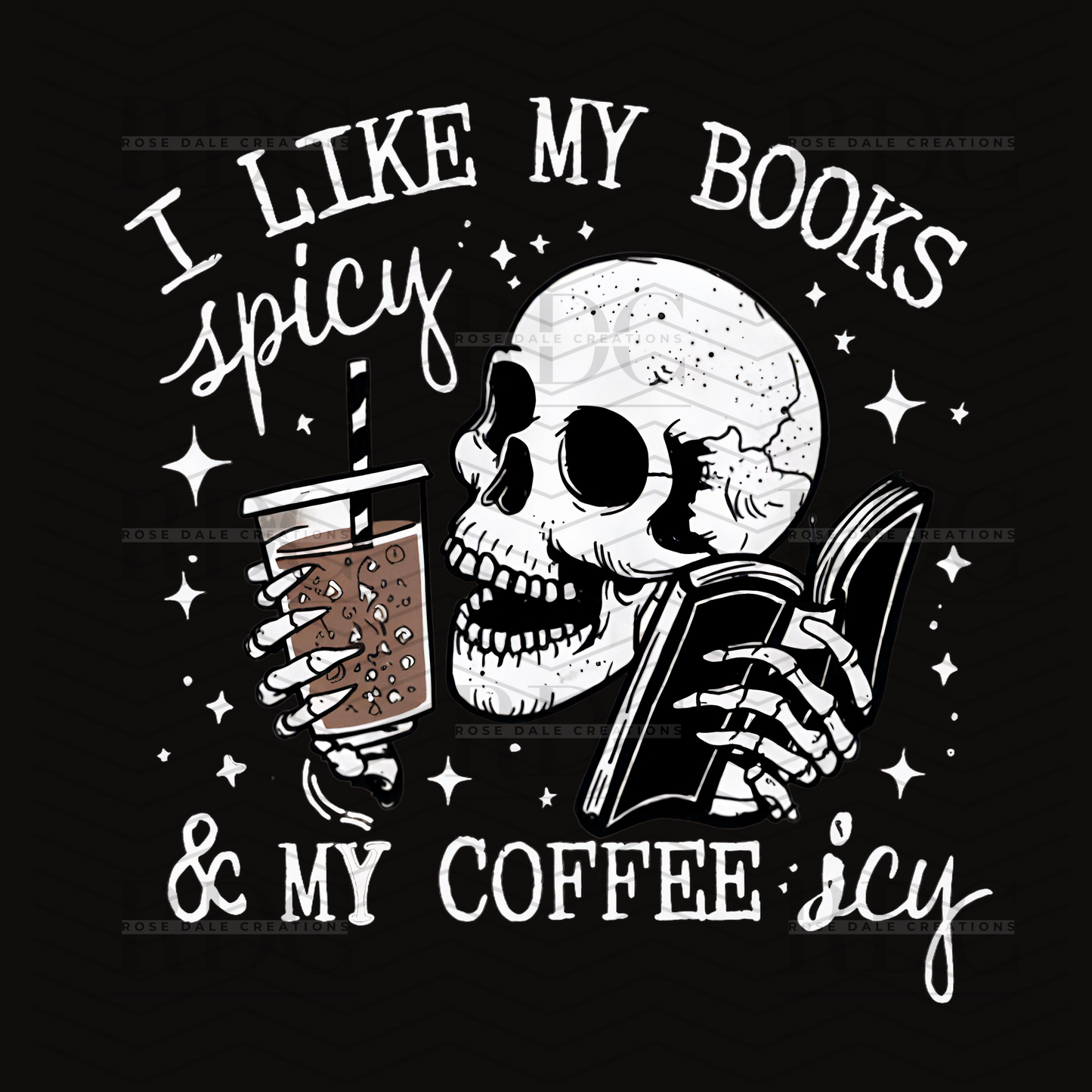 I like my books Spicy & My Coffee Icy T-shirt