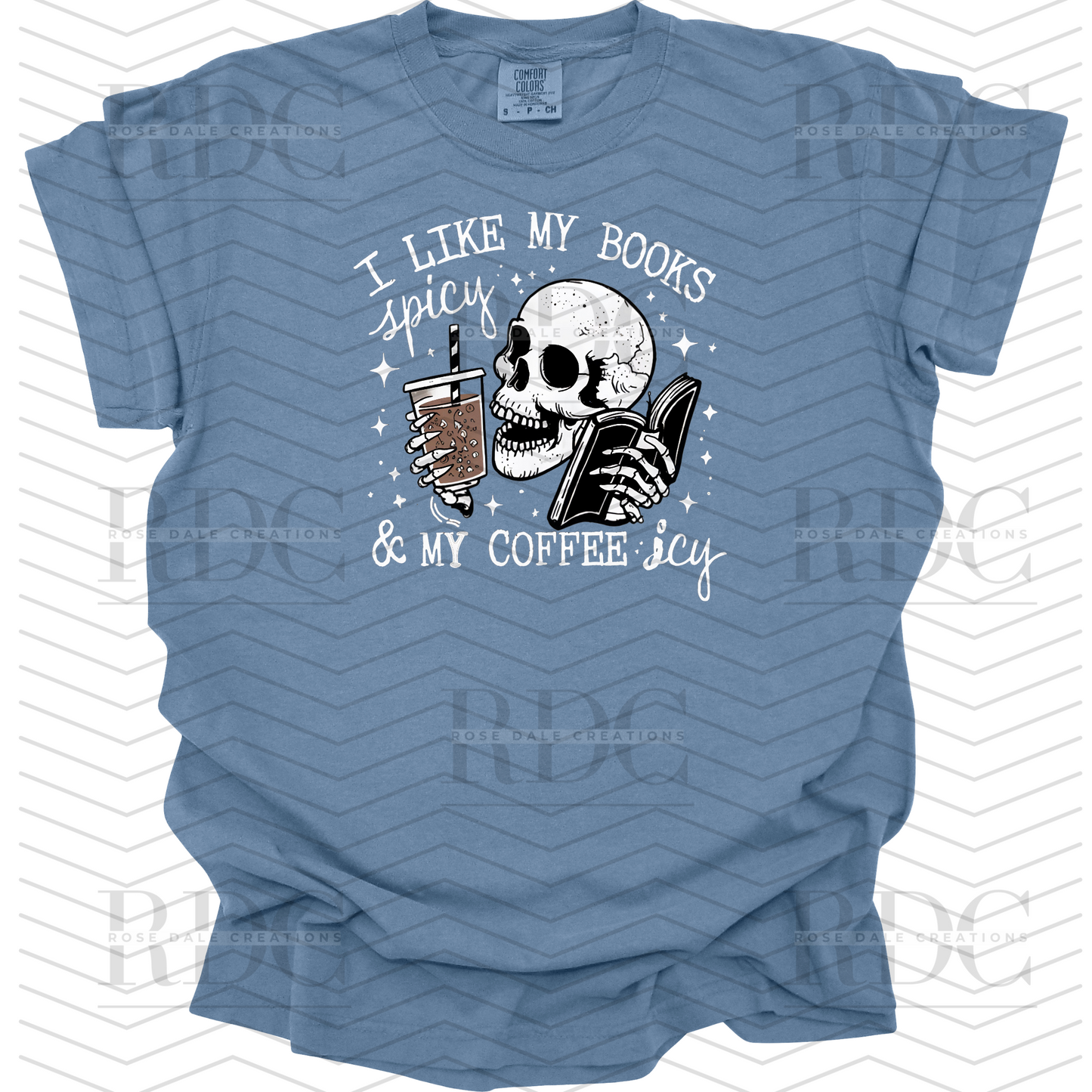 I like my books Spicy & My Coffee Icy T-shirt