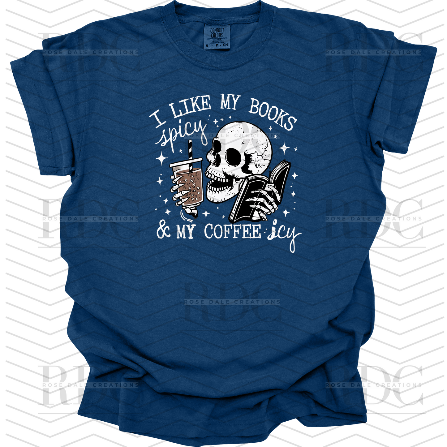 I like my books Spicy & My Coffee Icy T-shirt