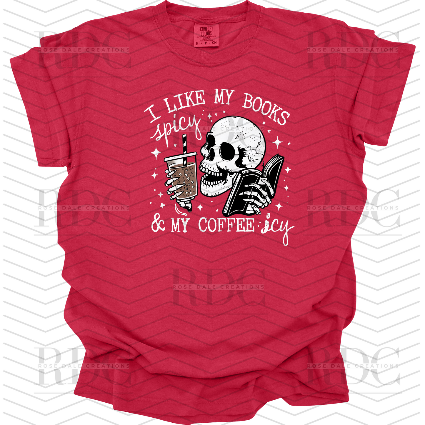 I like my books Spicy & My Coffee Icy T-shirt