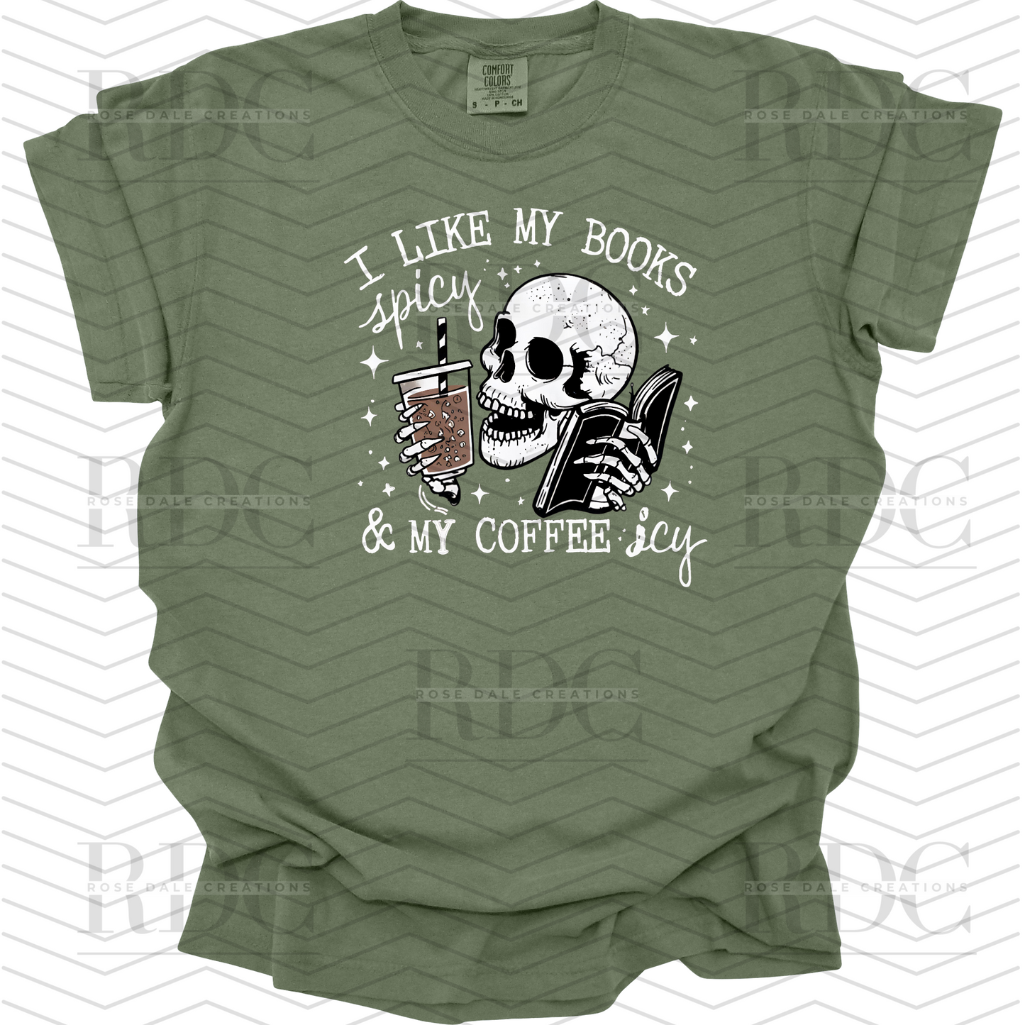 I like my books Spicy & My Coffee Icy T-shirt