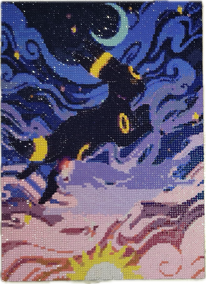 Umbreon (Pokemon) Completed 5D Diamond Painting