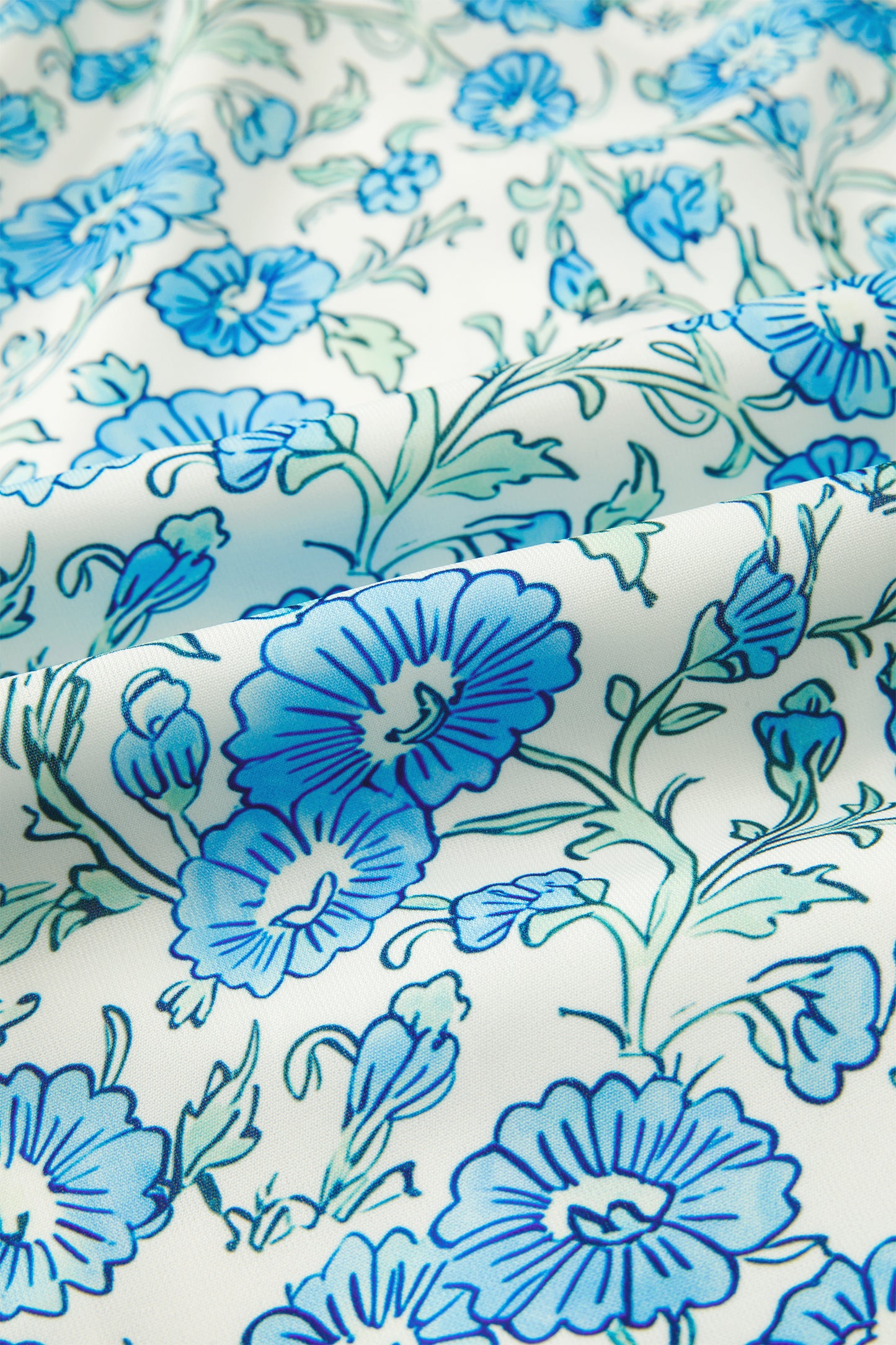 Womens Sky Blue Floral Print Striped Patchwork Bow Knot Straps Mini Dress