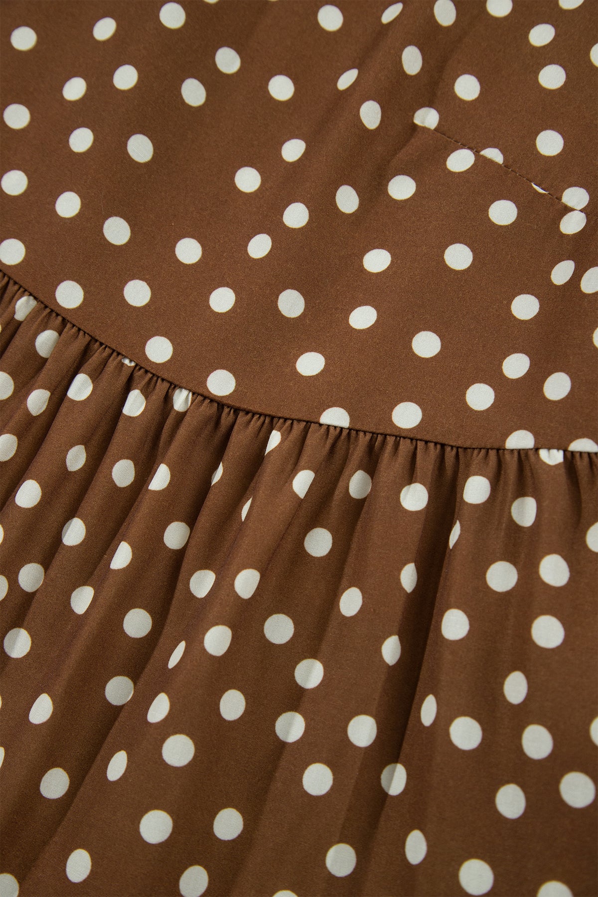 V Neck Polka Dot Long Sleeve Shift Plus Size Dress