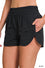 Womens Windbreaker smocked waistband running shorts