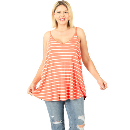 Plus front & back reversible spaghetti cami
