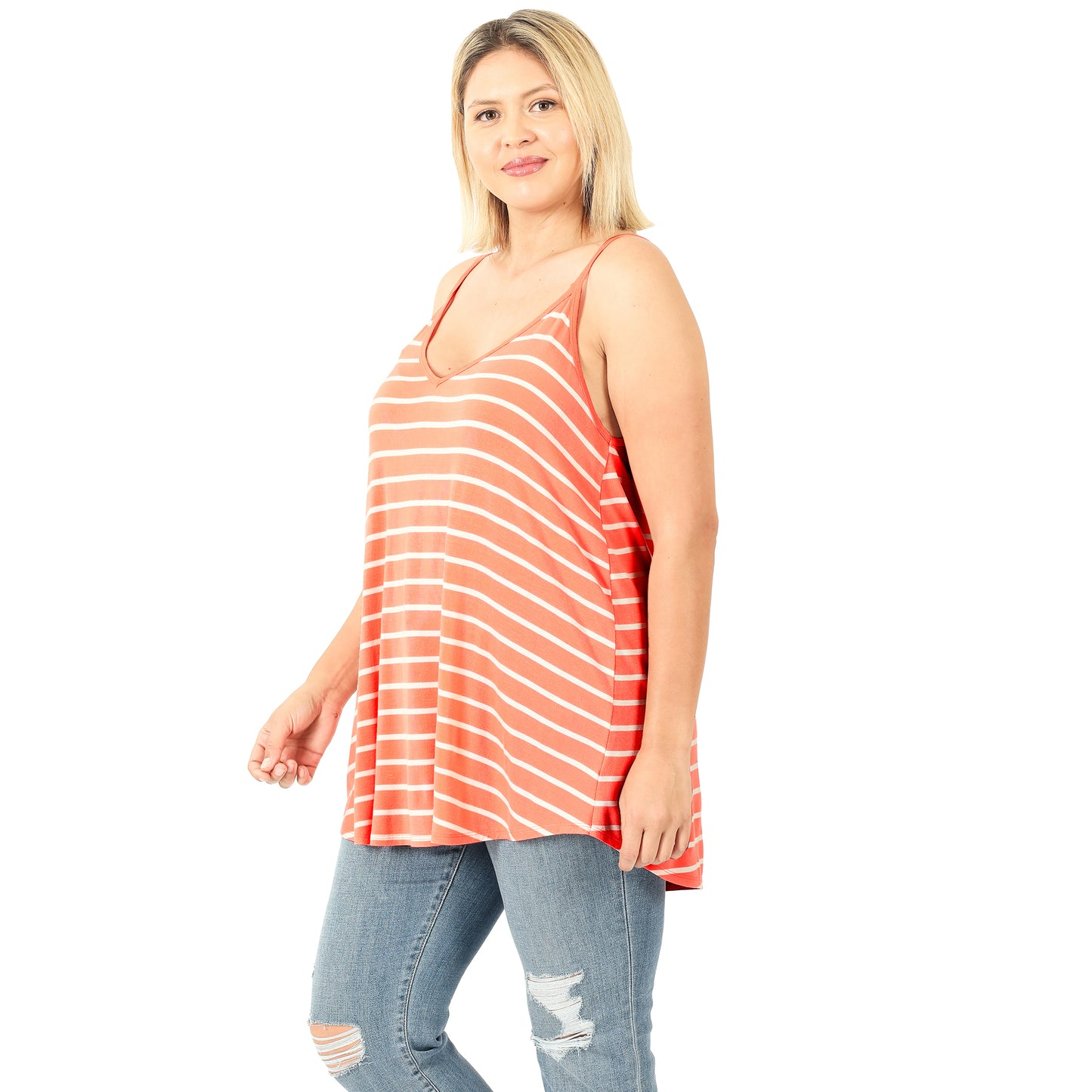Plus front & back reversible spaghetti cami