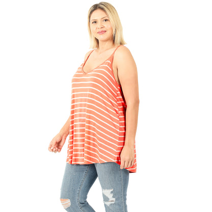 Plus front & back reversible spaghetti cami