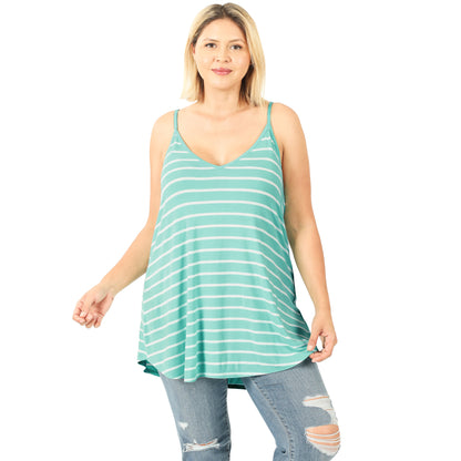 Plus front & back reversible spaghetti cami