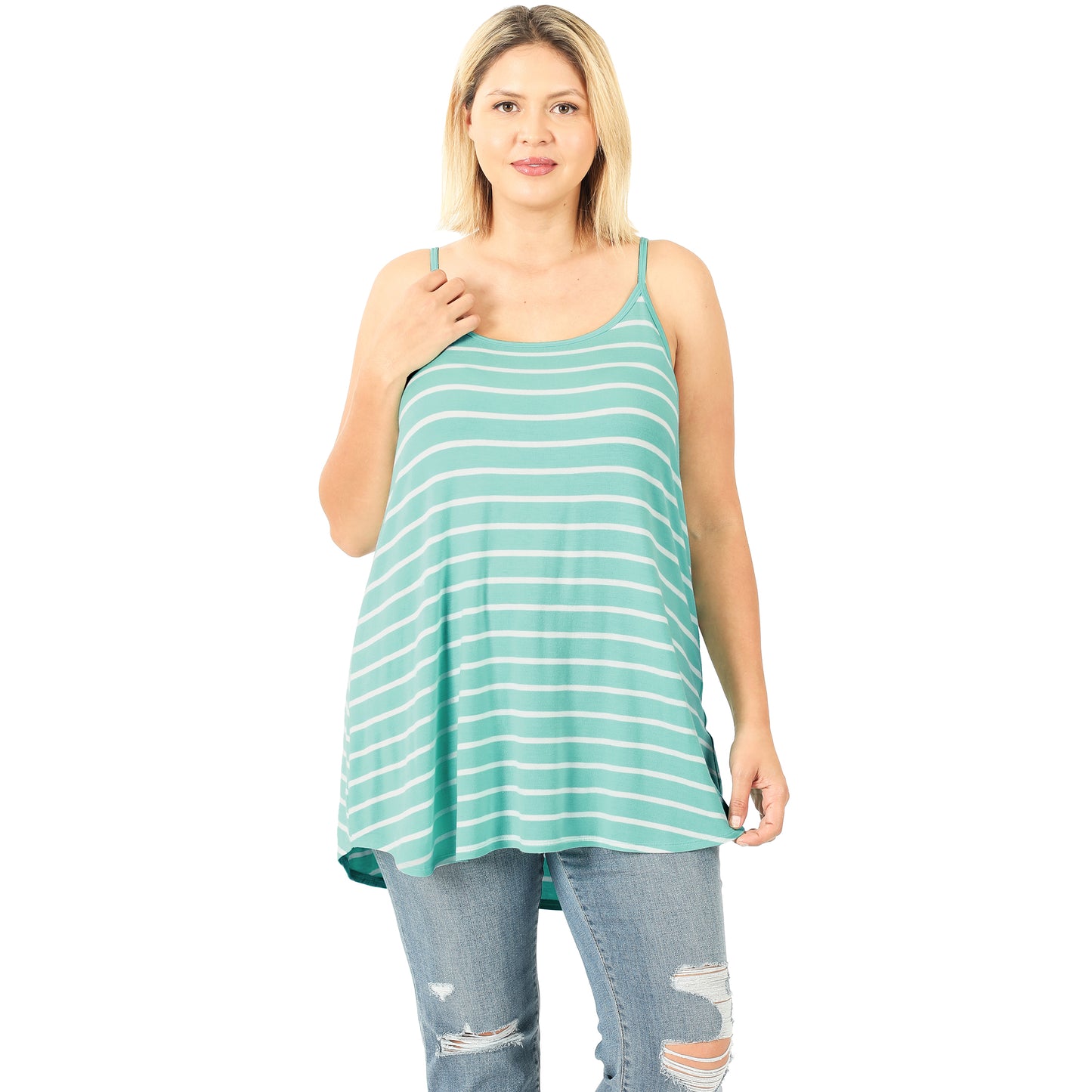 Plus front & back reversible spaghetti cami